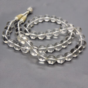 Clear Quartz Round Bead Strand Necklace