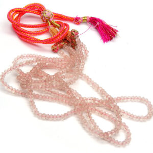 Rose Quartz Multi-Strand Faceted Bead Necklace