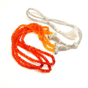 Carnelian Multi-Strand Faceted Bead Necklace