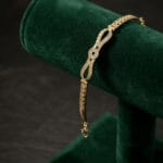 brass infinity bracelet with CZ pavé wholesale Jaipur