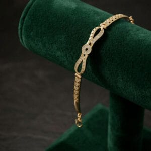 brass infinity bracelet with CZ pavé wholesale Jaipur