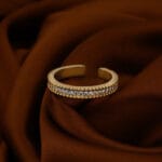 brass double band CZ eternity open ring wholesale Jaipur