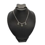 Garnet charm necklace 925 sterling silver handcrafted Jaipur India