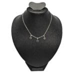 Smoky topaz charm necklace 925 sterling silver handcrafted Jaipur India