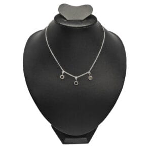 Smoky topaz charm necklace 925 sterling silver handcrafted Jaipur India