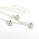 Smoky topaz charm necklace 925 sterling silver handcrafted Jaipur India